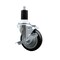 Service Caster 4'' SS Black Poly Swivel 1-1/2'' Expanding Stem Caster with Brake SCC-SSEX20S414-PPUB-BLK-TLB-112 - alternate 1